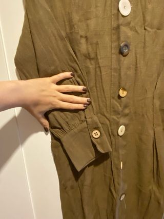 Vestido verde de manga larga