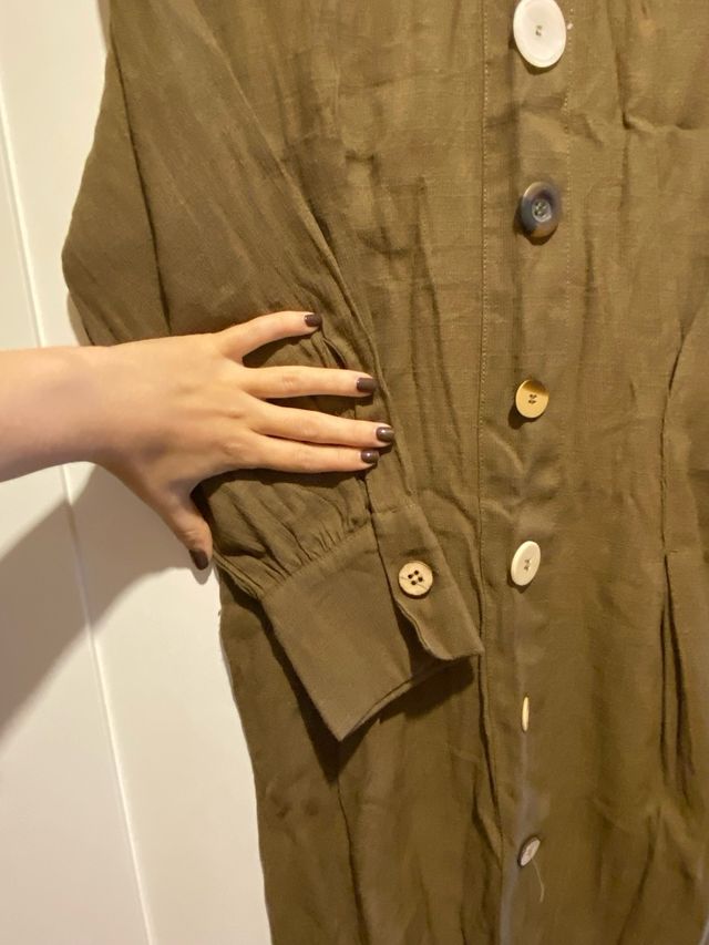 Vestido verde de manga larga