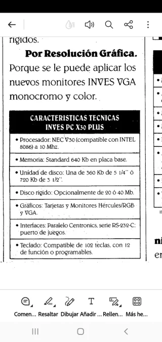 Inves PC X-30 Plus Ordenador Antiguo
