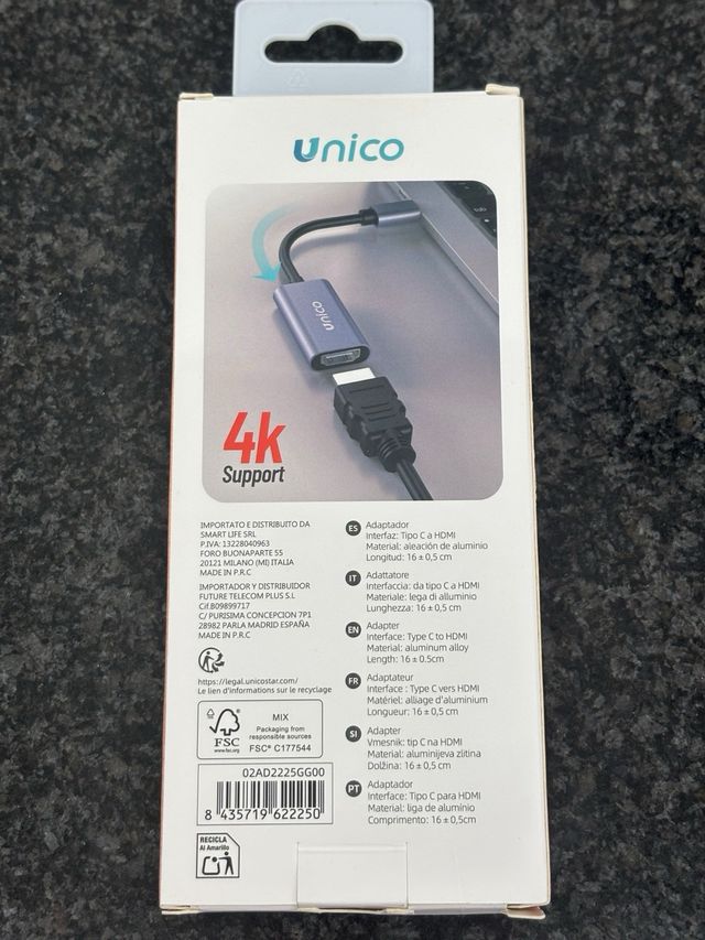 Adaptador Unico Type-C a HDMI AD2225