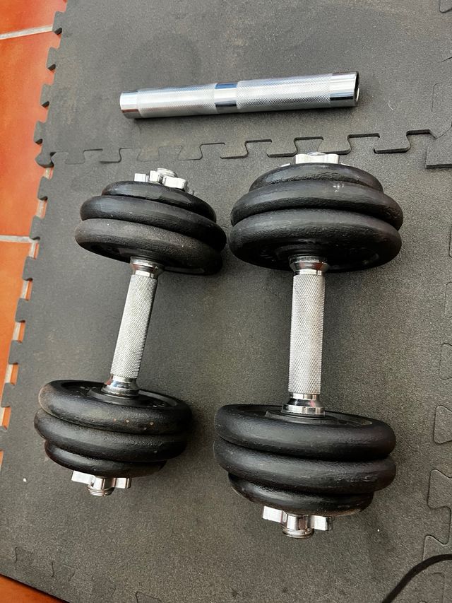 Kit Mancuernas Ajustables Pesas Gimnasio