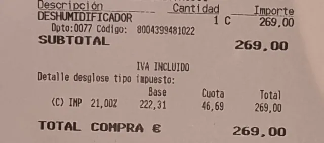 Deshumidificador DeLonghi DNS65 GARANTIA EXTENDIDA