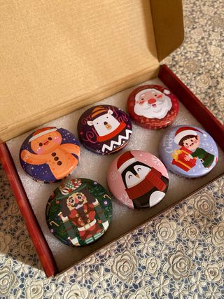 Set 6 Candele Natale Decorate