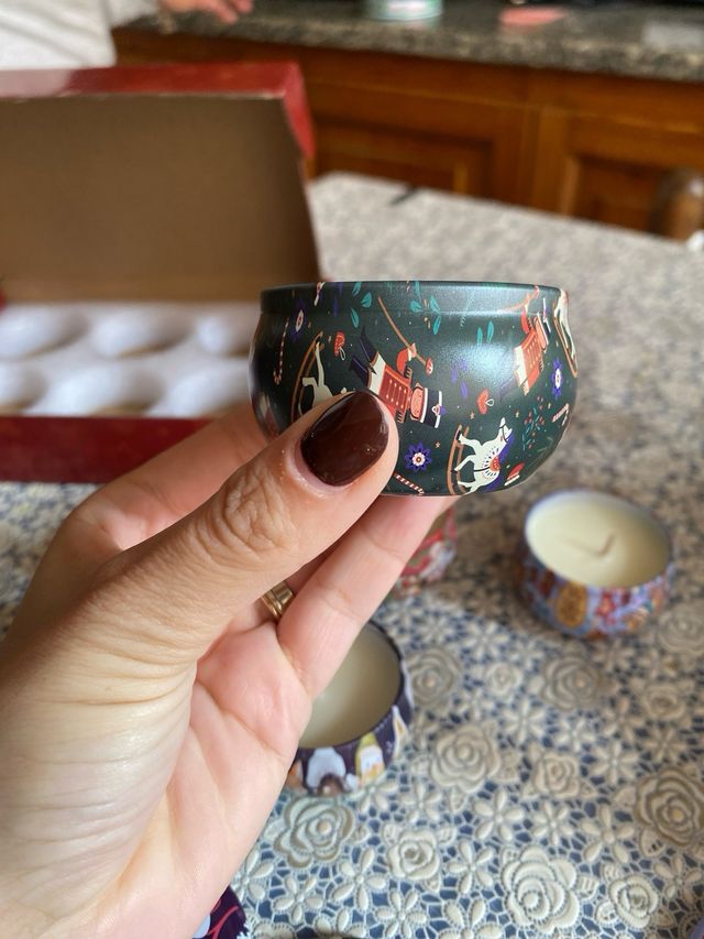 Set 6 Candele Natale Decorate