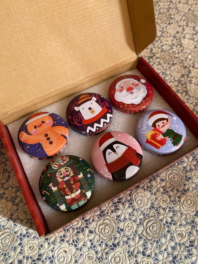 Set 6 Candele Natale Decorate