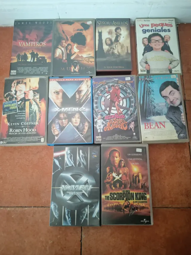 Lote 12 Películas VHS Acción/Aventura/Comedia