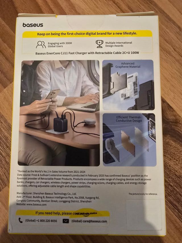 Cargador Baseus Enercore 100W CJ11 USB-C + USB-A