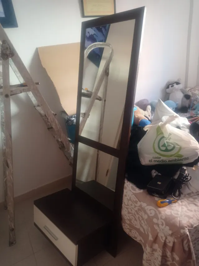 Mueble entradita madera y cristal