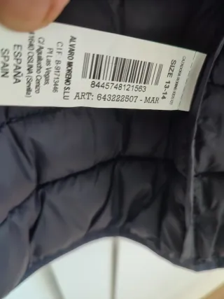 Chaquetón Álvaro Moreno color marino T. 13-14