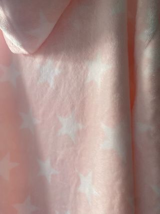 Bata suave estrellas rosa y blanco