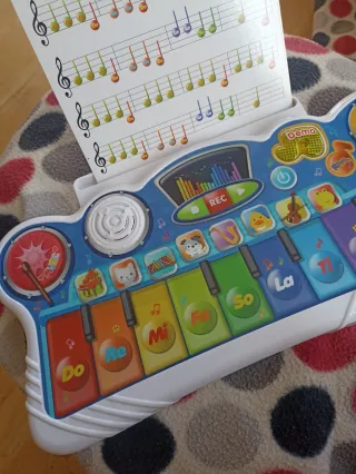 Teclado musical infantil con sonidos de animales