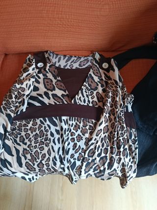 Camiseta manga larga estampado animal print