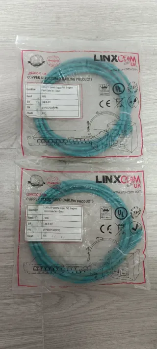 2 Cables Red CAT 6 UTP Verdes LINXCOM