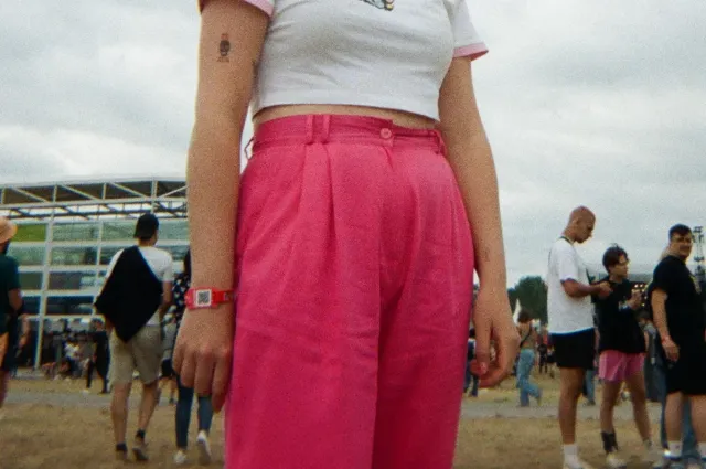 Pantalón vintage rosa talla M