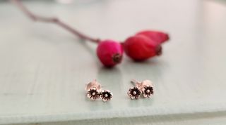 Pendientes Flor Plata