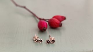 Pendientes Flor Plata