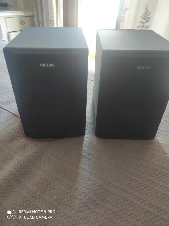 Minicadena Philips CD/Cassette Plata/Negro