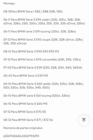 Luces LED Matrícula BMW nuevos