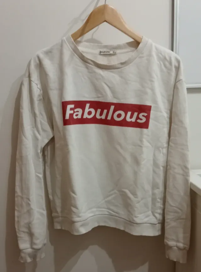 Sudadera Blanca Stradivarius