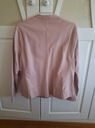Chaqueta polipiel rosa