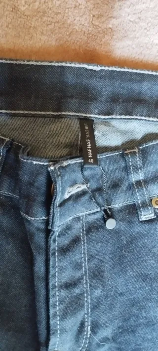 Pantalón vaquero Naf Naf azul talla 40 Cremallera