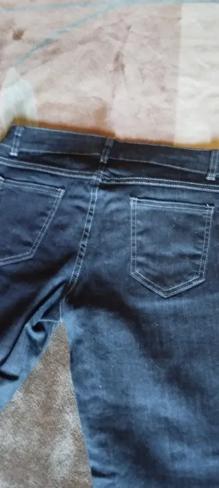 Pantalón vaquero Naf Naf azul talla 40 Cremallera