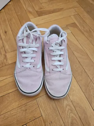 Zapatillas Vans rosas y blancas talla 37