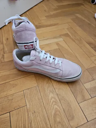 Zapatillas Vans rosas y blancas talla 37