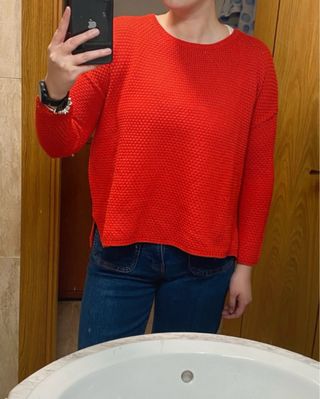 Jersey Stradivarius rojo talla S