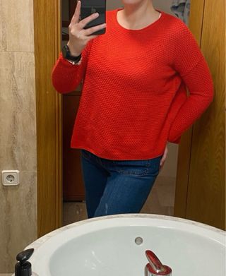 Jersey Stradivarius rojo talla S