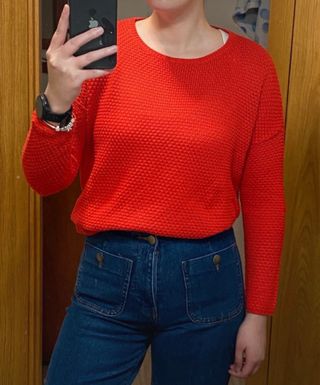 Jersey Stradivarius rojo talla S