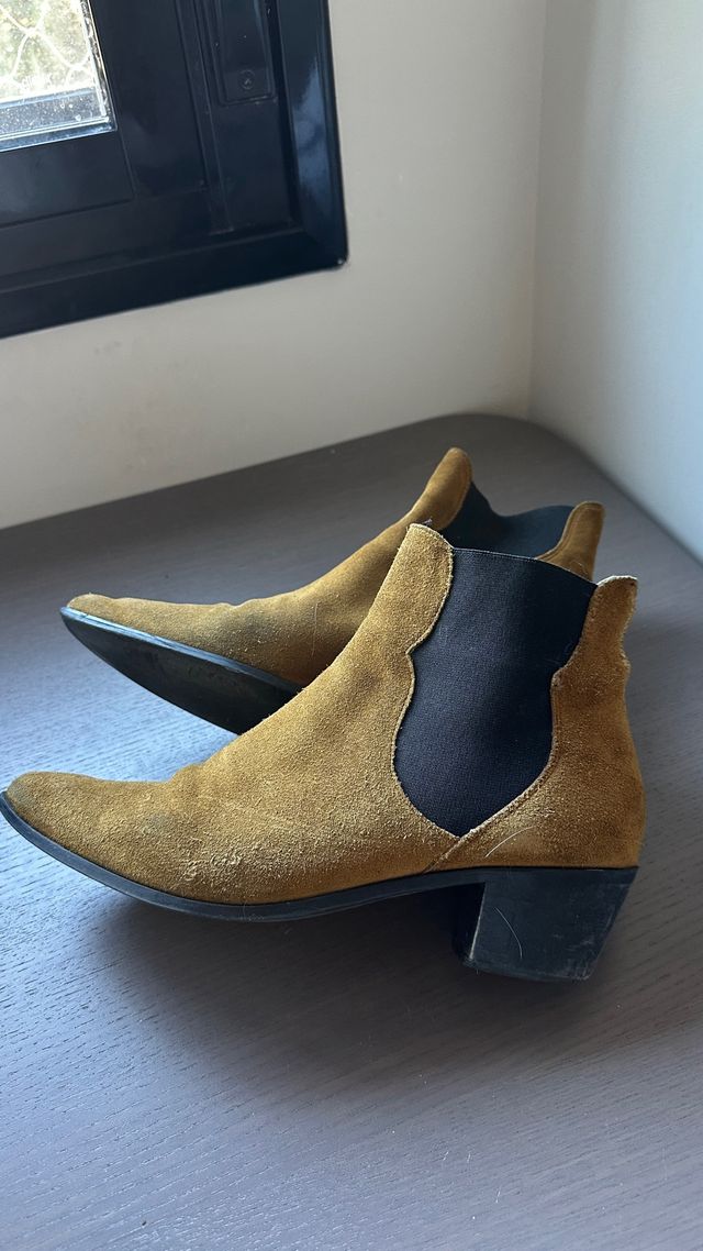 Botines Mango ante marrón talla 39