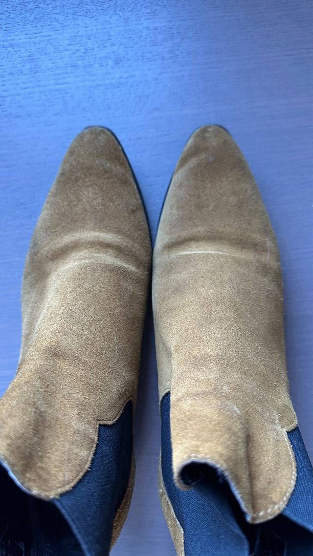 Botines Mango ante marrón talla 39