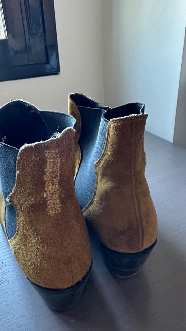 Botines Mango ante marrón talla 39