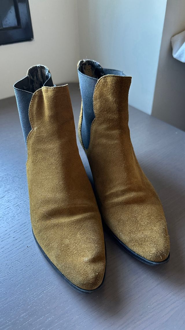 Botines Mango ante marrón talla 39