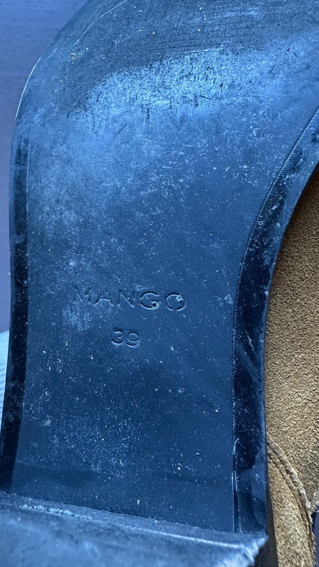 Botines Mango ante marrón talla 39