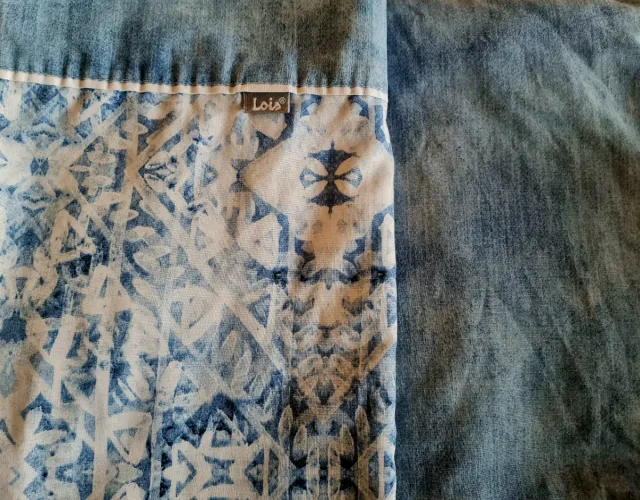 Funda Nórdica LOIS Azul y Blanco para cama de 1,35