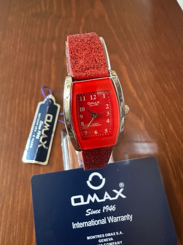 Reloj Omax Mujer Rojo Glitter