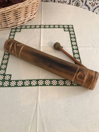 Tambor Cilindrico Mexicano de Madera