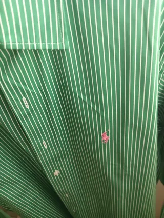 Camisa Polo Ralph Lauren Verde Rayas