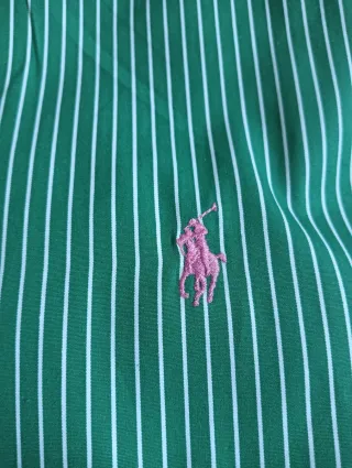 Camisa Polo Ralph Lauren Verde Rayas