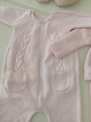 2 Conjuntos de punto para bebé (rosa) 