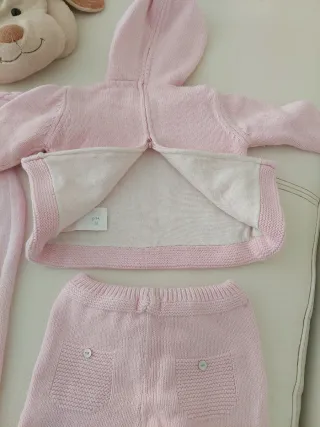 2 Conjuntos de punto para bebé (rosa) 