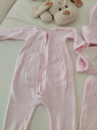 2 Conjuntos de punto para bebé (rosa) 