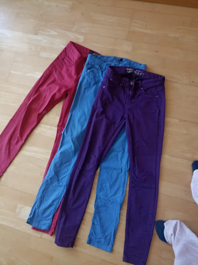 3 Vaqueros Blanco Talla 34