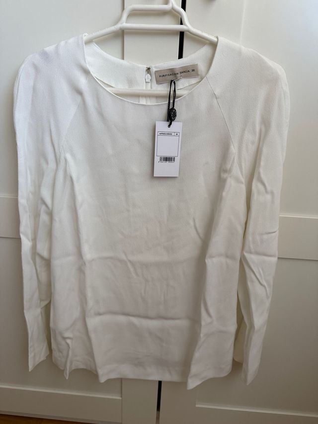 Camisa blanca manga larga Purificación García T.S