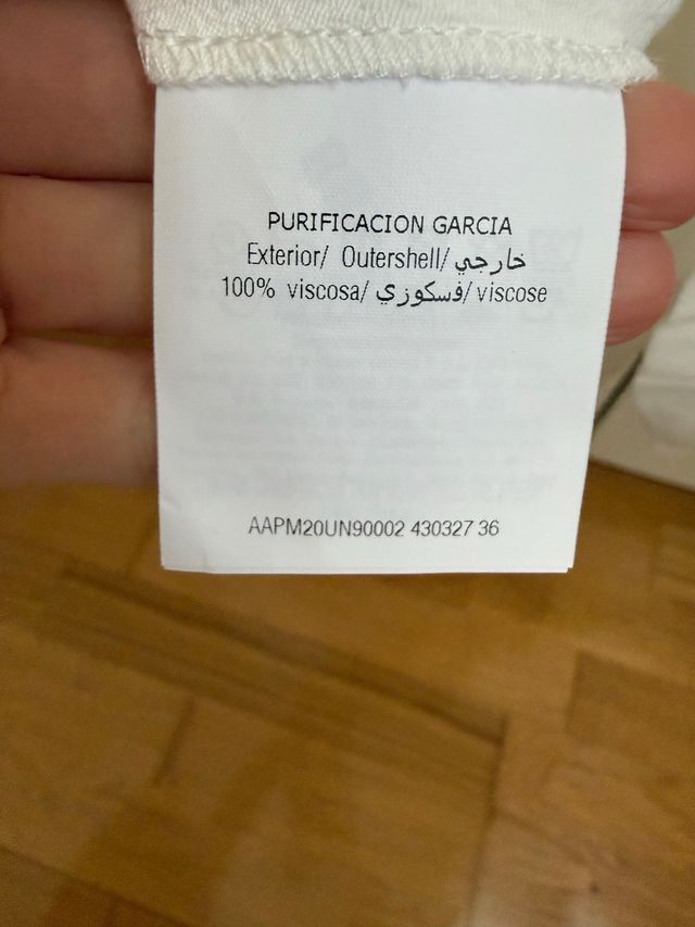 Camisa blanca manga larga Purificación García T.S