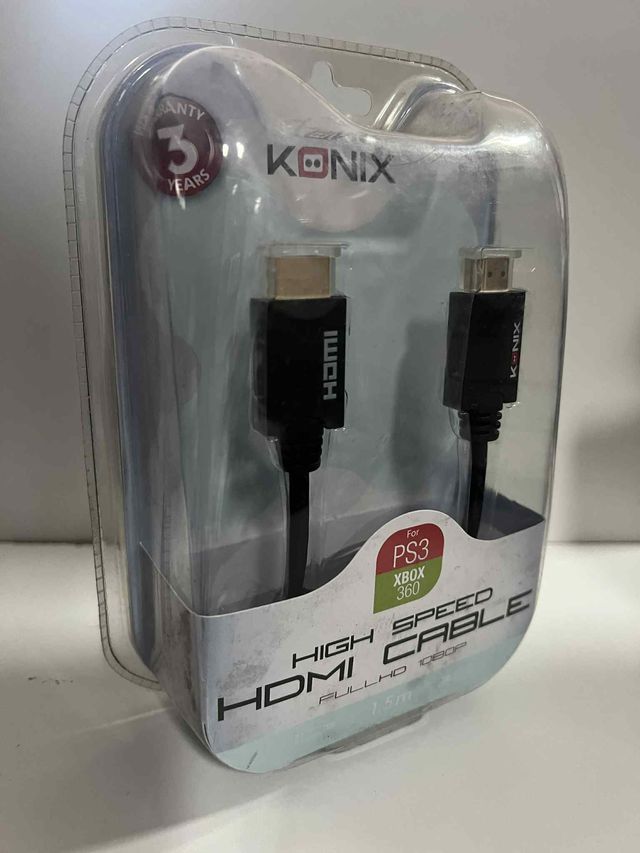 Cabo HDMI Konix Alta Velocidade PS3 XBOX 360