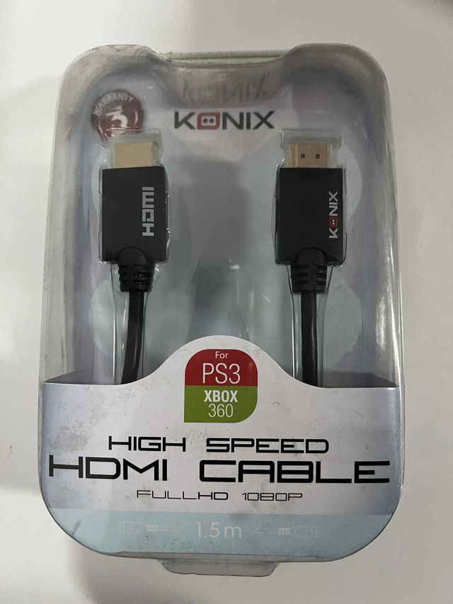 Cabo HDMI Konix Alta Velocidade PS3 XBOX 360