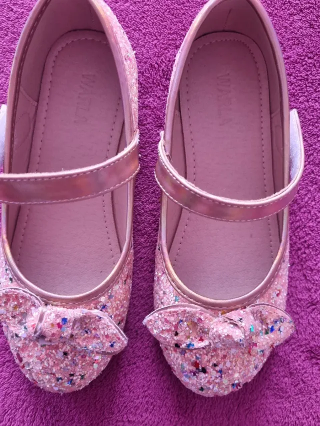 Bailarinas niña brillantes lazo talla 32